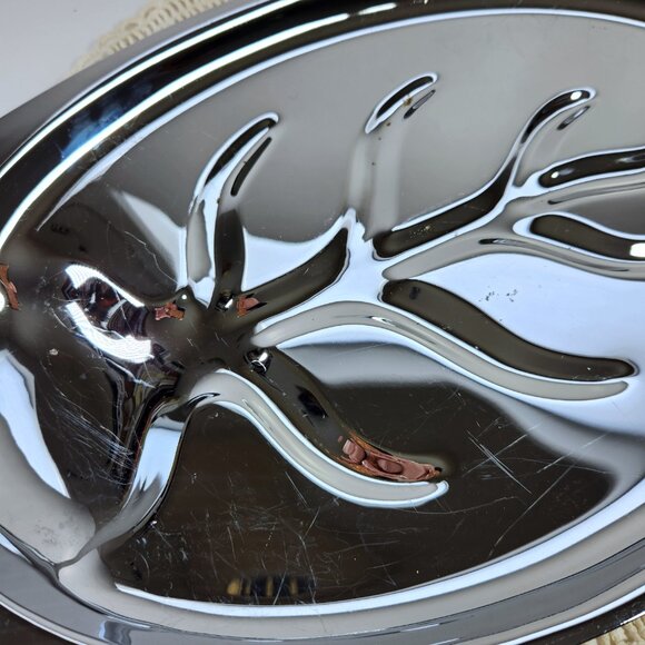 Gourmates Glo Hill Large Serving Tray Meat Platter Cherry Bakelite Handles Feet - Picture 3 of 12